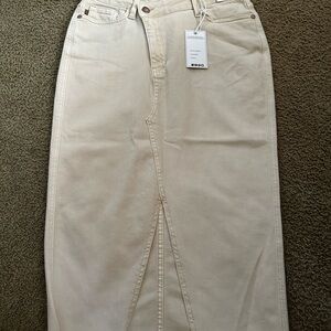 Judy Blue Cream Midi Skirt JB2825